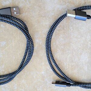 USB A to Micro USB Cable, 3 Feet, 2-Pack